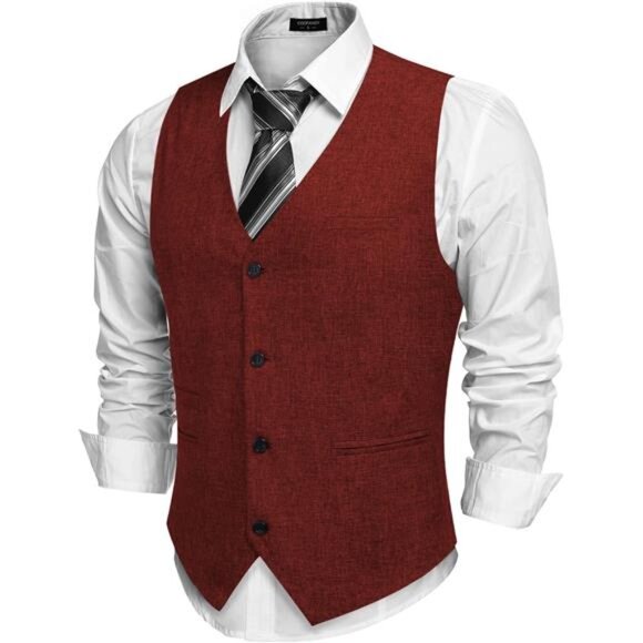 Other - Men's Casual Business Vests Lightweight Waistcoat Slim Fit Suit Vest